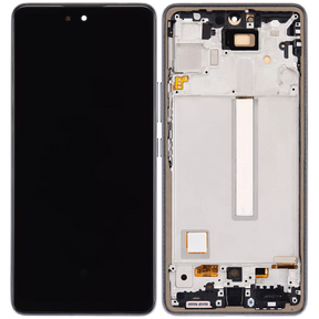 Replacement OLED Assembly With Frame Compatible For Samsung Galaxy A53 5G by Macfactory.in (A536 / 2022) (6.36") (Vemake) (Black)
