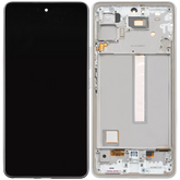 Replacement OLED Assembly With Frame Compatible For Samsung Galaxy A53 5G by Macfactory.in ( A536 / 2022) (6.36") (Vemake) (White)