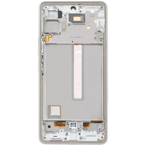 Replacement OLED Assembly With Frame Compatible For Samsung Galaxy A53 5G by Macfactory.in ( A536 / 2022) (6.36") (Vemake) (White)