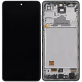 OLED Assembly With Frame Compatible For Samsung A72 (A725 / 2021) (6.67") (Vemake) (Awesome Black)