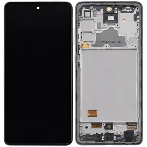 OLED Assembly With Frame Compatible For Samsung A72 (A725 / 2021) (6.67") (Vemake) (Awesome Black)