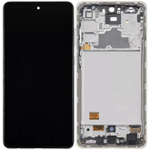 Replacement OLED Assembly With Frame Compatible For Samsung A72 (A725 / 2021) (6.67") (Vemake) (Awesome White)