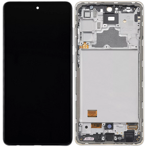 Replacement OLED Assembly With Frame Compatible For Samsung A72 (A725 / 2021) (6.67") (Vemake) (Awesome White)