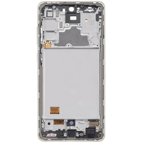 Replacement OLED Assembly With Frame Compatible For Samsung A72 (A725 / 2021) (6.67") (Vemake) (Awesome White)