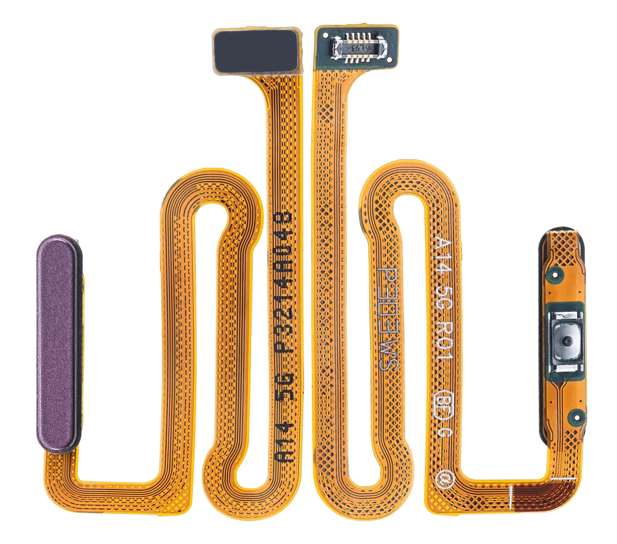 Fingerprint Reader With Flex Cable Compatible For Samsung Galaxy A14 5G (A146B / 2023) (Dark Red)