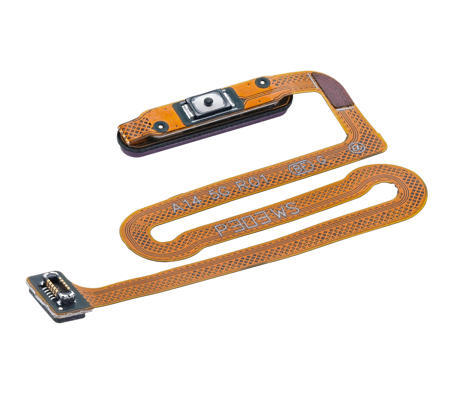 Fingerprint Reader With Flex Cable Compatible For Samsung Galaxy A14 5G (A146B / 2023) (Dark Red)