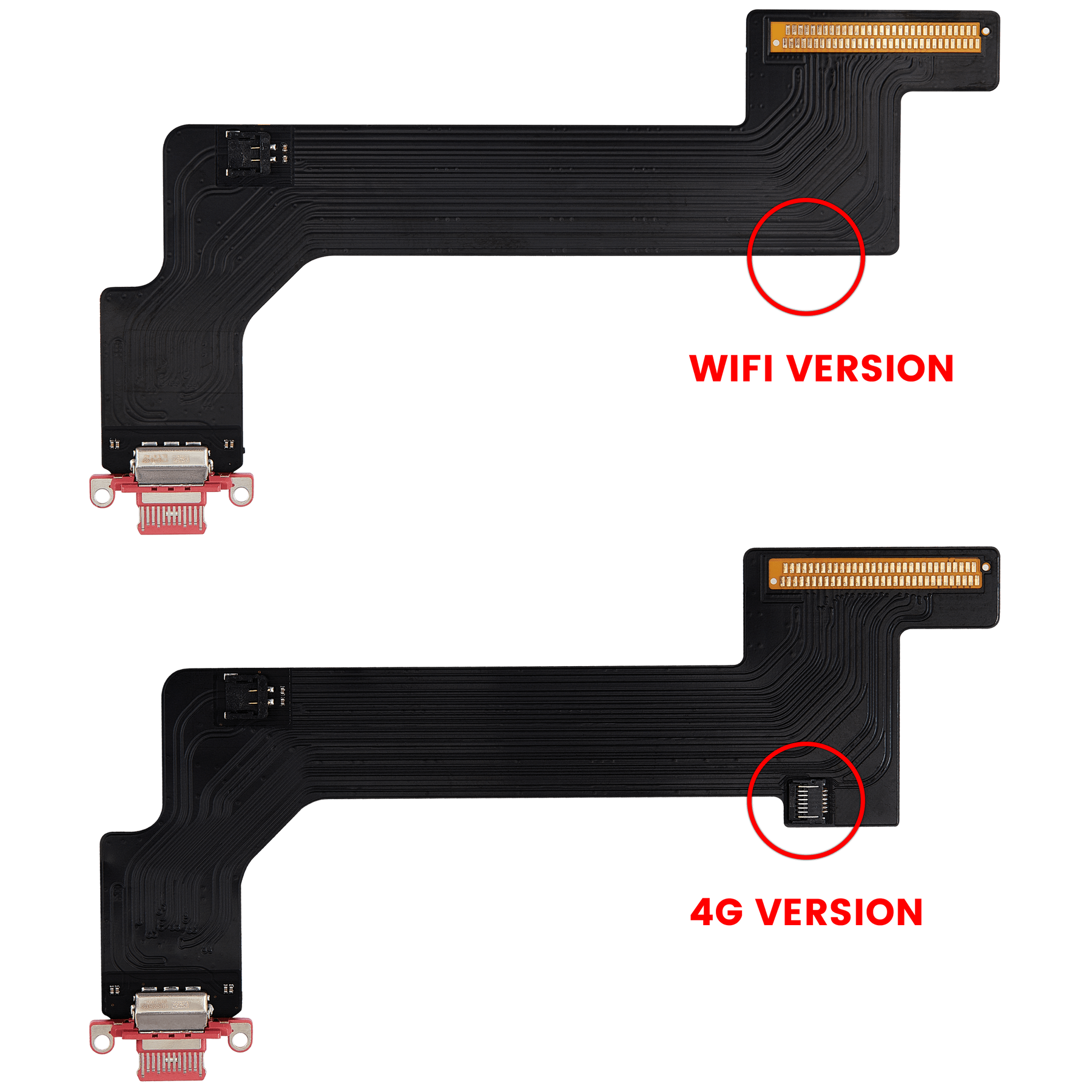 Charging Port Flex Cable Compatible For iPad 10 (2022) (WiFi Only) (Aftermarket Plus) (Pink)