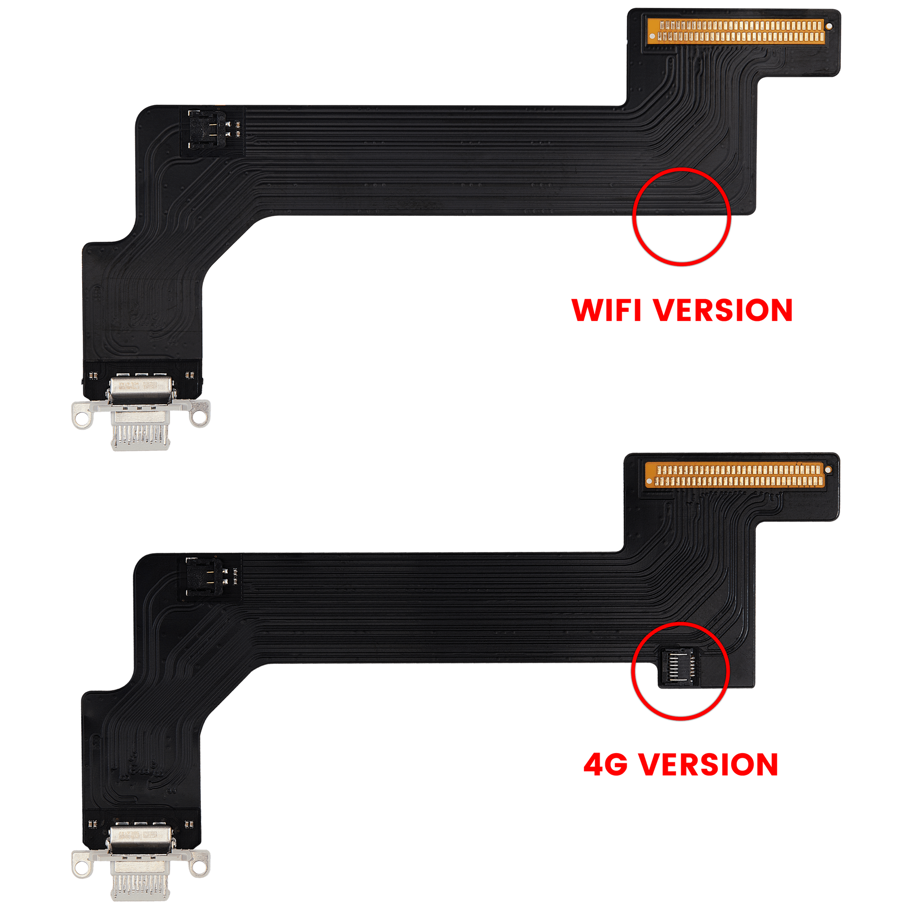 Charging Port Flex Cable Compatible For iPad 10 (2022) (WiFi Only) (Aftermarket Plus) (Silver)