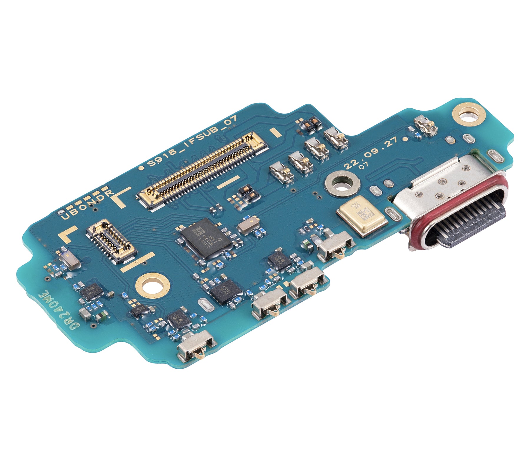 Replacement Charging Port Board With Sim Card Reader Compatible For Samsung Galaxy S23 Ultra 5G (S918U) (US Version)