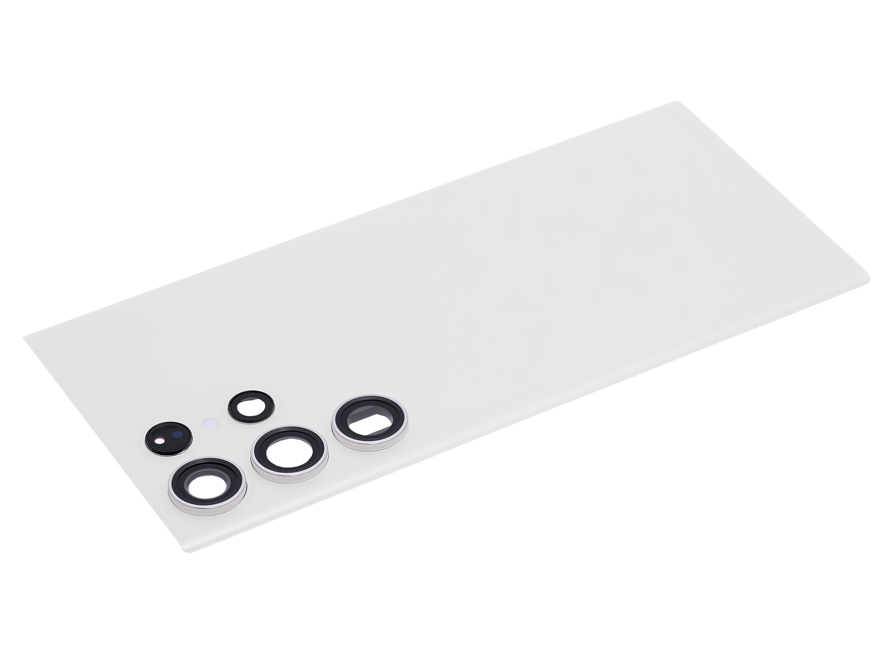 Replacement Back Cover Glass With Camera Lens Compatible For Samsung Galaxy S23 Ultra 5G (No Logo) (Vemake) (Cream)