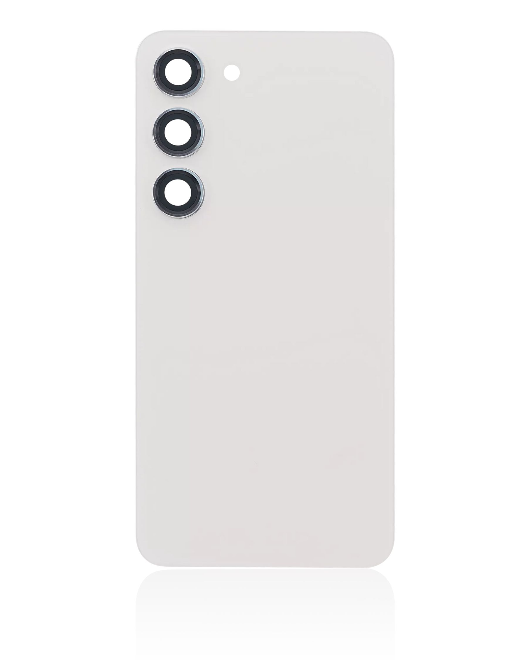 Back Cover Glass Replacement With Camera Lens Compatible For Samsung Galaxy S23 5G (No Logo) (Aftermarket Plus) (Cream)