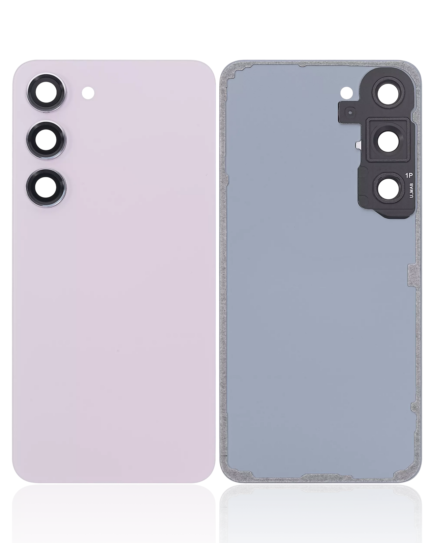 Replacement Back Cover Glass With Camera Lens Compatible For Samsung Galaxy S23 5G (No Logo) (Aftermarket Plus) (Lavender)