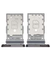 Dual Sim Card Tray Compatible For Samsung Galaxy S23 5G / S23 Plus 5G Replacement by MacFactory.Store (Phantom Black)