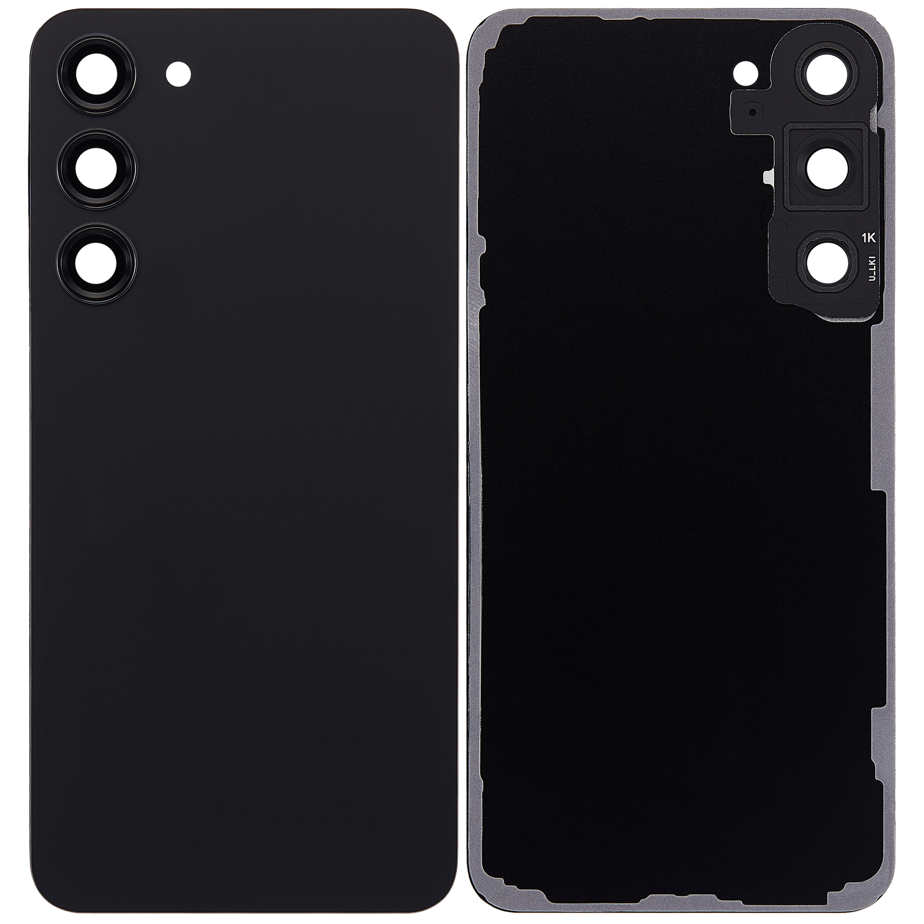 Back Cover Glass With Camera Lens Replacement Compatible For Samsung Galaxy S23 Plus 5G  (No Logo) (Vemake) (Phantom Black)