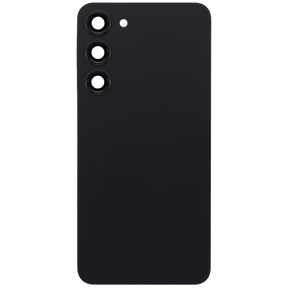 Back Cover Glass With Camera Lens Compatible For Samsung Galaxy S23 Plus 5G (No Logo) (Aftermarket Plus) (Phantom Black)