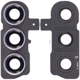 Back Camera Lens With Cover Bezel Ring Compatible For Samsung Galaxy S23 5G / S23 Plus 5G Replacement (Phantom Black)