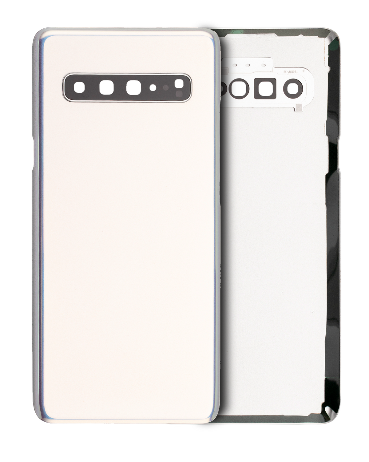 Replacement Back cover Glass With Camera Lens Compatible For Samsung Galaxy S10 (G973F) (Service Pack) (Crown Silver)