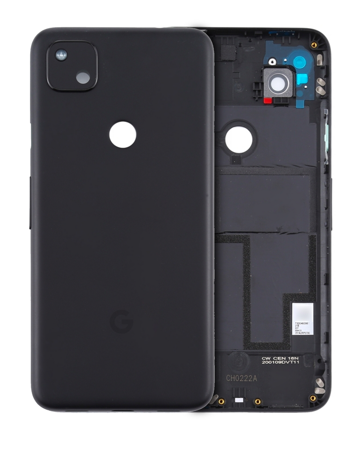 Back cover Glass Assembly Compatible For Google Pixel 4a Replacement (Genuine OEM) (Just Black)