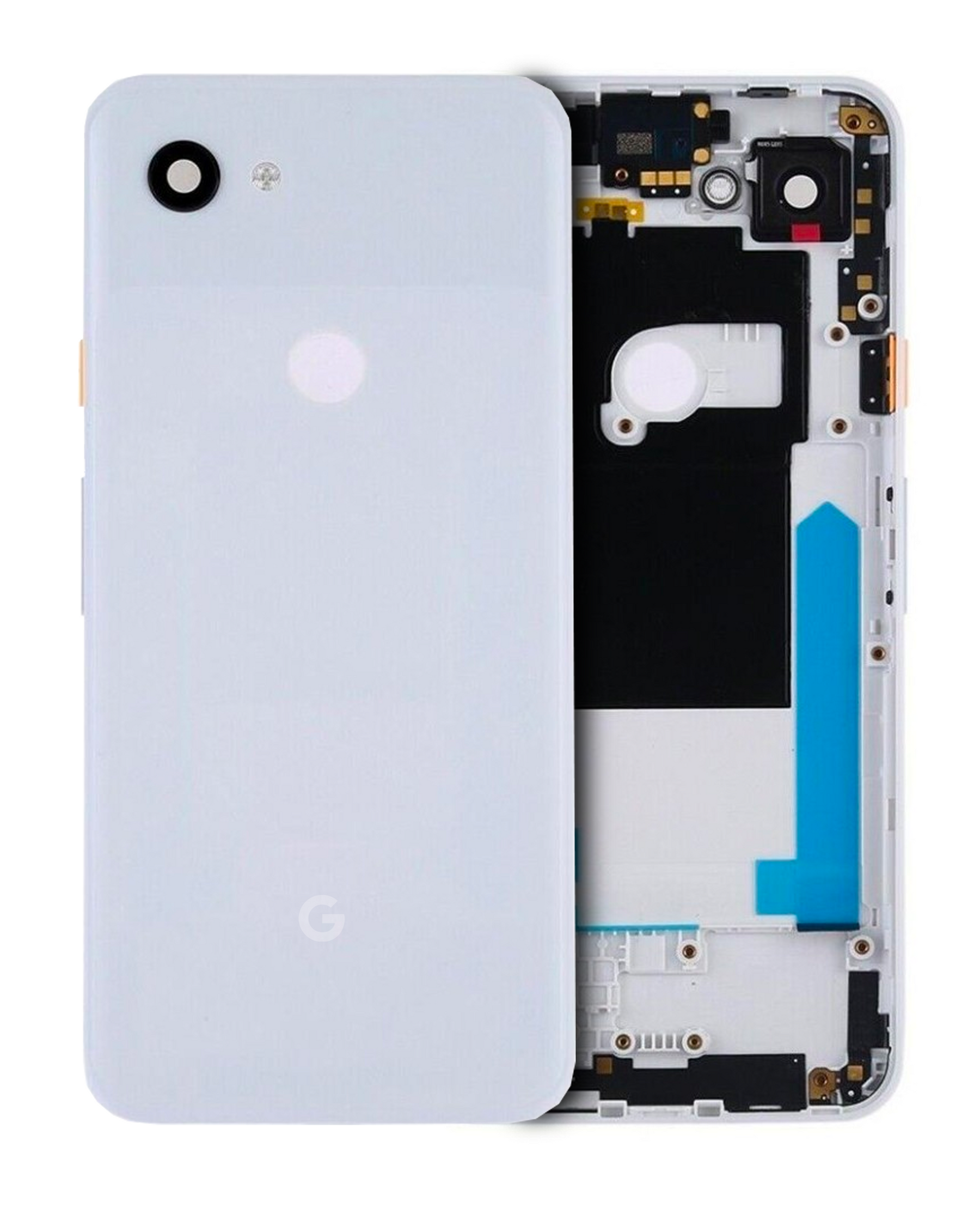 Back Housing Compatible For Google Pixel 3a Replacement (Genuine OEM) (Clearly White)
