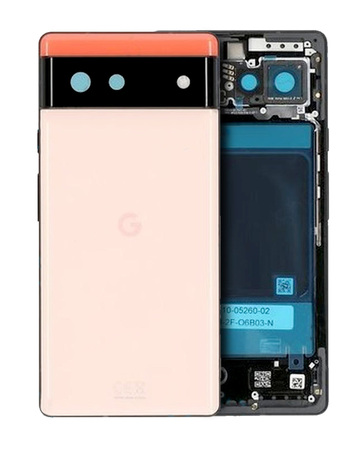 Back Housing Compatible For Google Pixel 6 Replacement (Genuine OEM) (Kinda Coral)