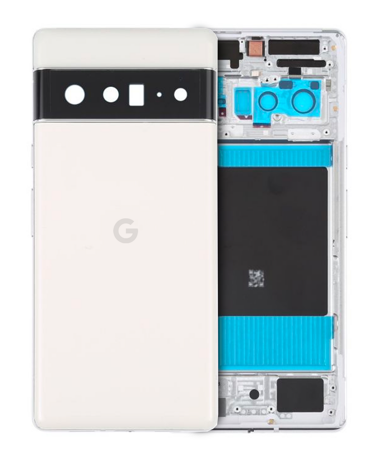 Replacement Back Housing Compatible For Google Pixel 6 Pro (Genuine OEM) (Cloudy White)