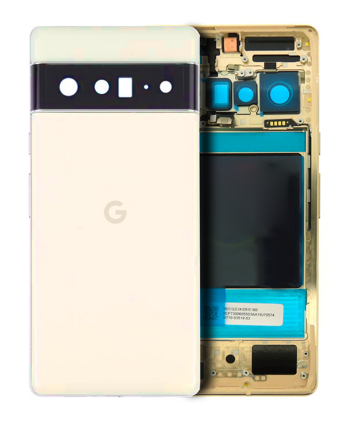 Back Housing Compatible For Google Pixel 6 Pro Replacement (Genuine OEM) (Sorta Sunny)