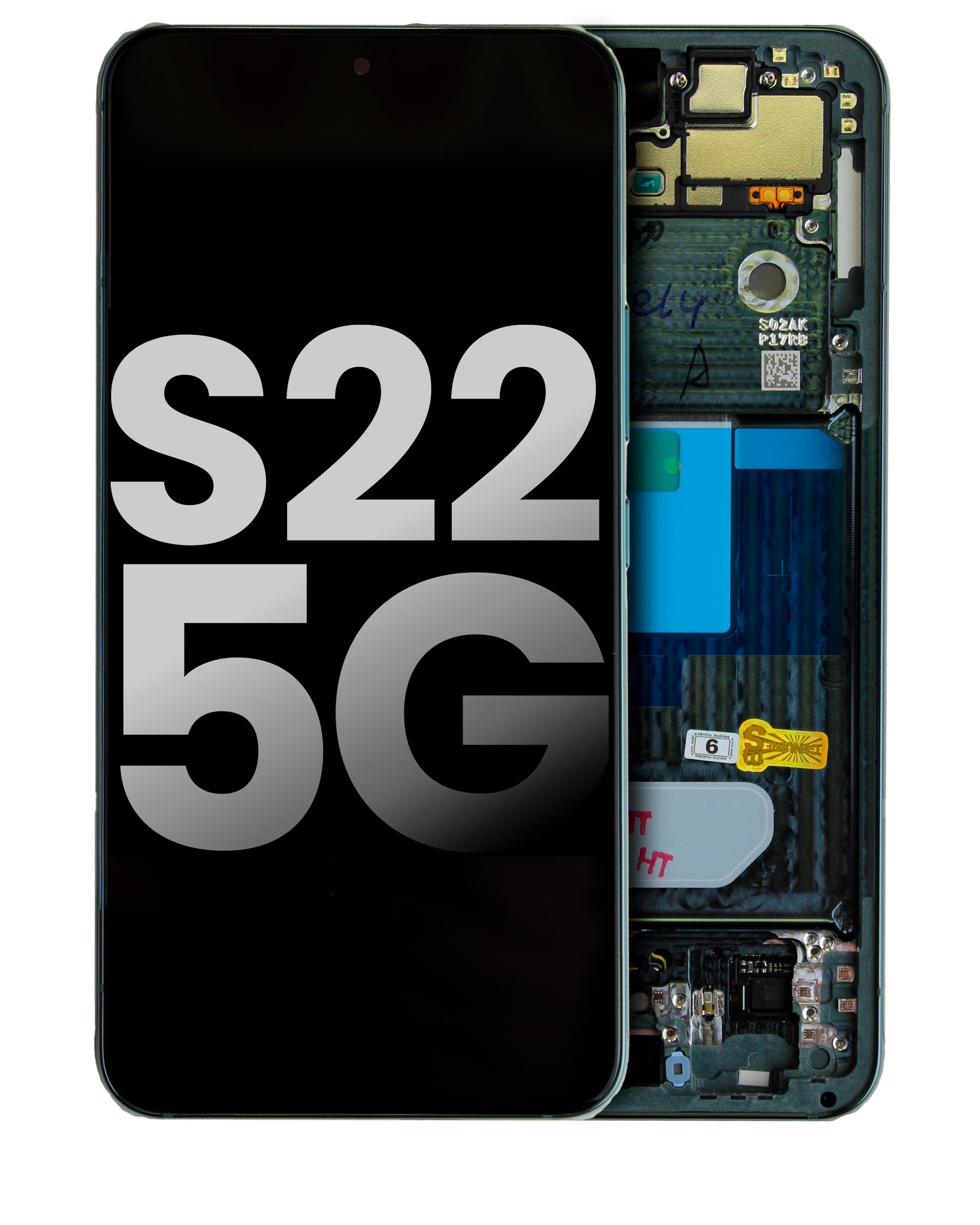 Replacement OLED Assembly With Frame Compatible For Samsung Galaxy S22 5G (Used OEM Pull: Grade B/C) (Phantom Green)