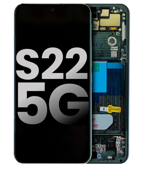 Replacement OLED Assembly With Frame Compatible For Samsung Galaxy S22 5G (Used OEM Pull: Grade B/C) (Phantom Green)