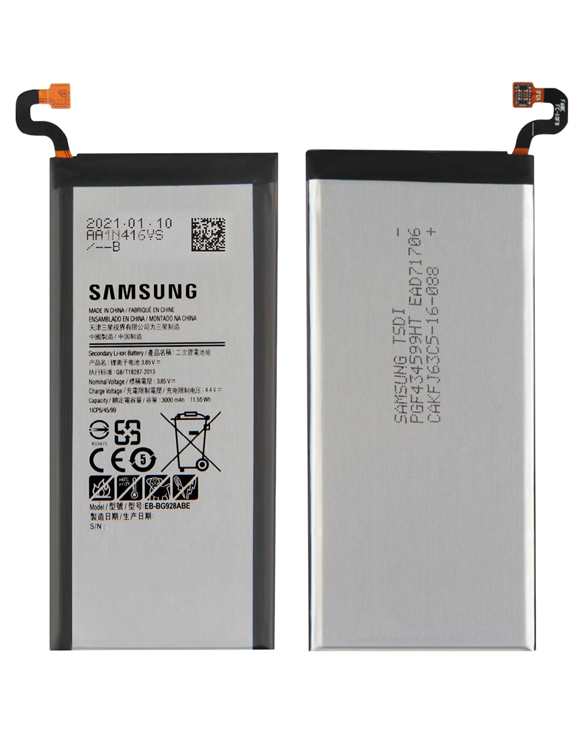 Replacement Battery Compatible For Samsung Galaxy S6 Edge Plus (EB-BG928ABA) (Service Pack)