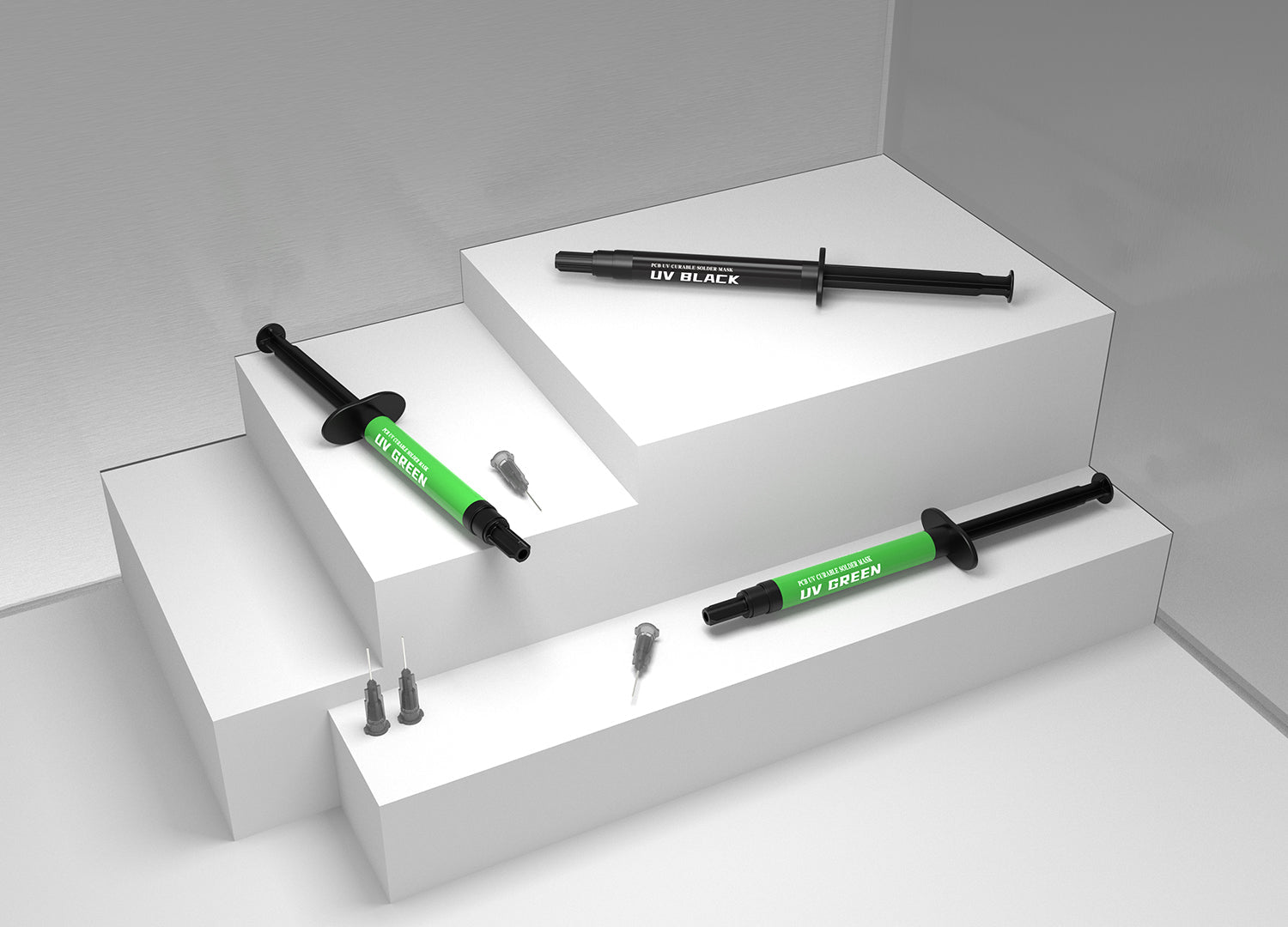PCB UV Green Curable Solder Mask With 3pcs 6mm Super Thin Needles (2UUL)