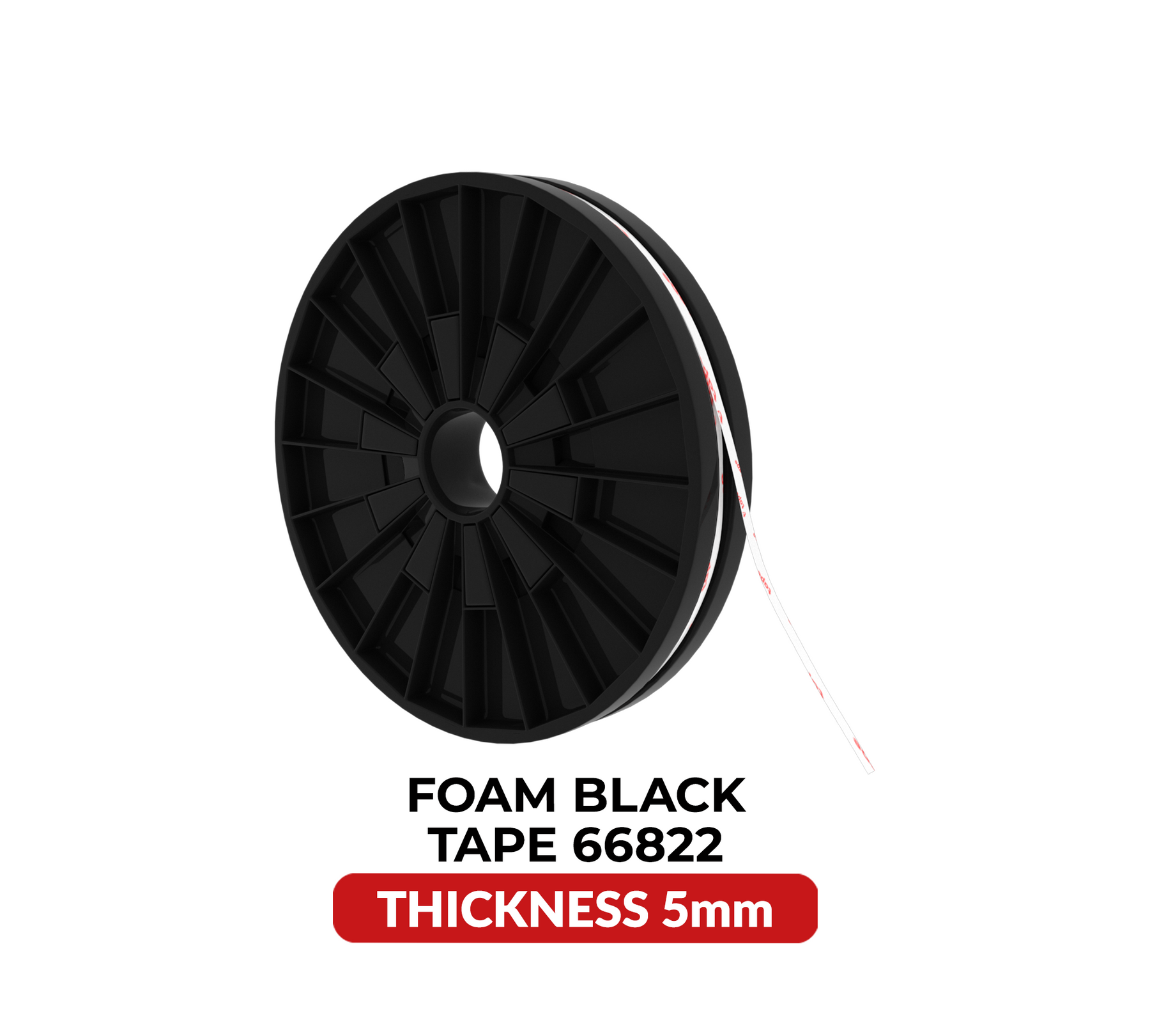 Double-Sided Shock Absorbing Foam Black Tape (5MM x 25M) (Tesa Model # 66822)