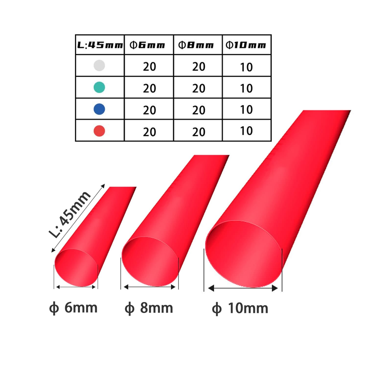 Pre-Cut Heat Shrink Tubing (200 Piece Set) (2UUL)