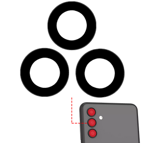 Back Camera Lens (Glass Only) With Adhesive Compatible For Samsung Galaxy M14 (M146 / 2023) (10 Pack)