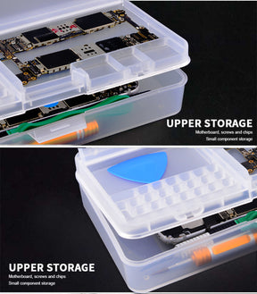 Mid-Repair 2 Level Device Storage Box (Sunshine)