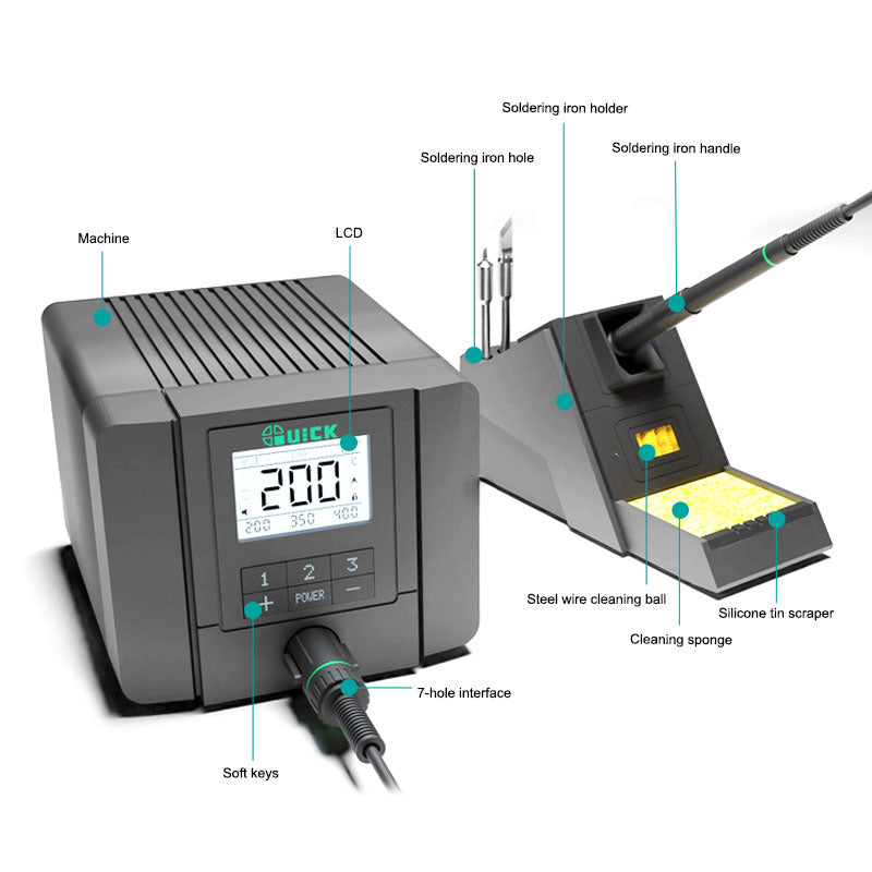 Q8 Intelligence Precision Soldering Iron Station / 110V / 220V (Quick)