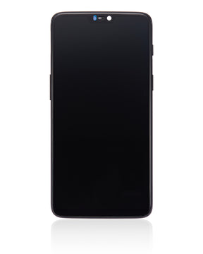 Replacement OLED Assembly With Frame Compatible For OnePlus 6 (A6000 / A6003) (Refurbished) (Midnight Black)