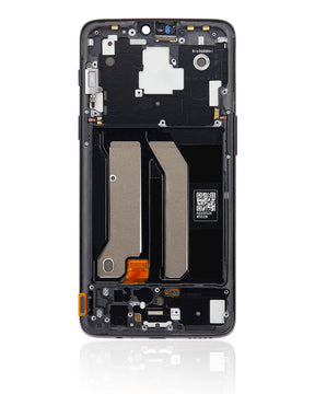 Replacement OLED Assembly With Frame Compatible For OnePlus 6 (A6000 / A6003) (Refurbished) (Midnight Black)