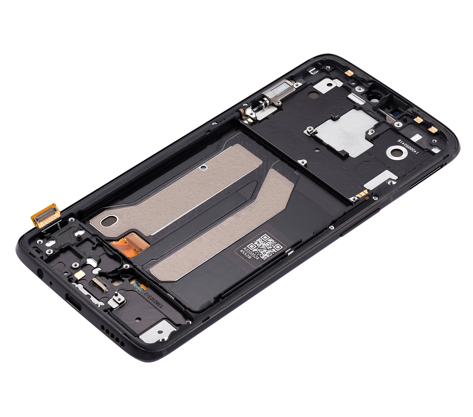 Replacement OLED Assembly With Frame Compatible For OnePlus 6 (A6000 / A6003) (Refurbished) (Midnight Black)