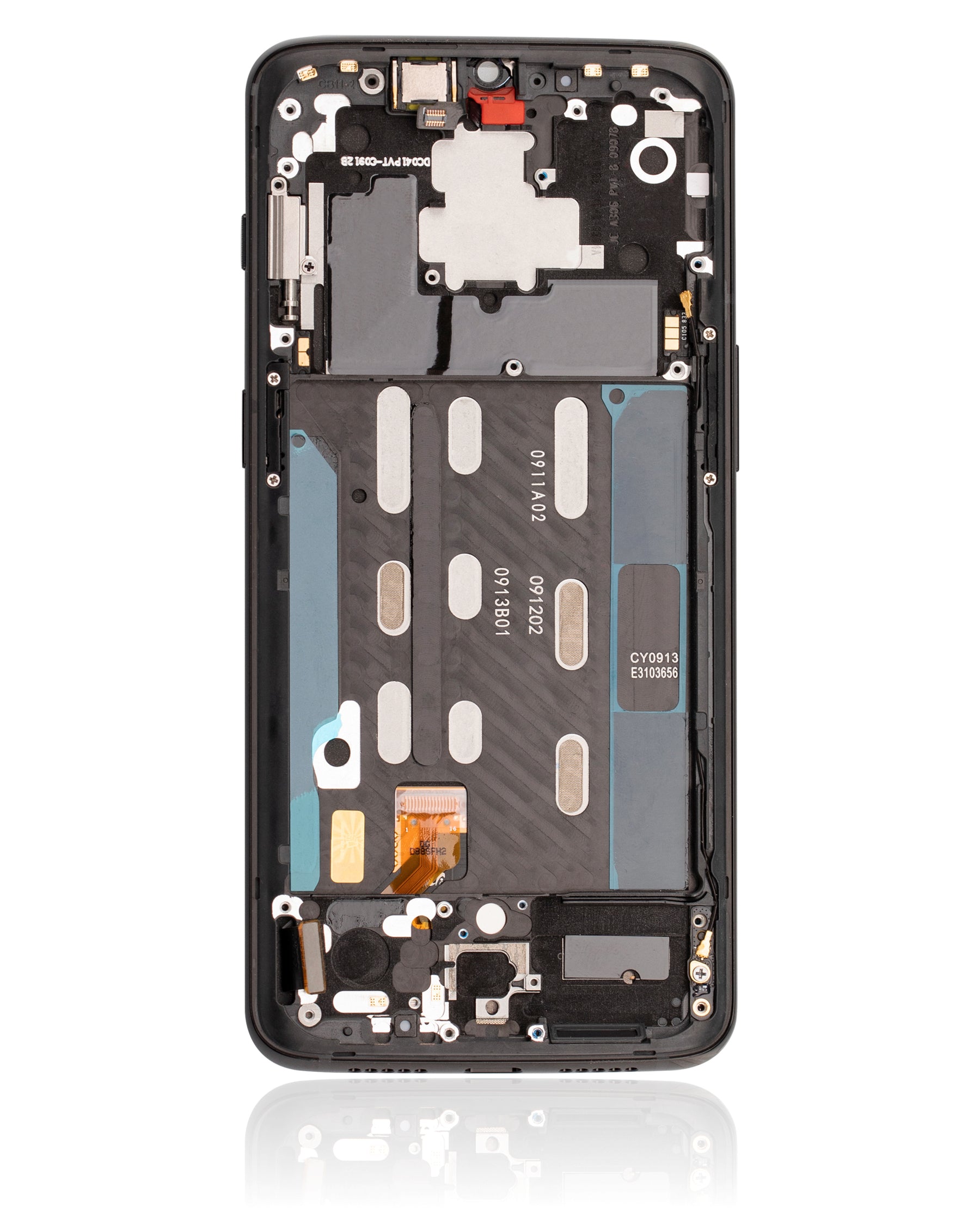 Replacement OLED Assembly With Frame Compatible For OnePlus 6T (A6010 / A6013) (Refurbished) (Mirror Black)