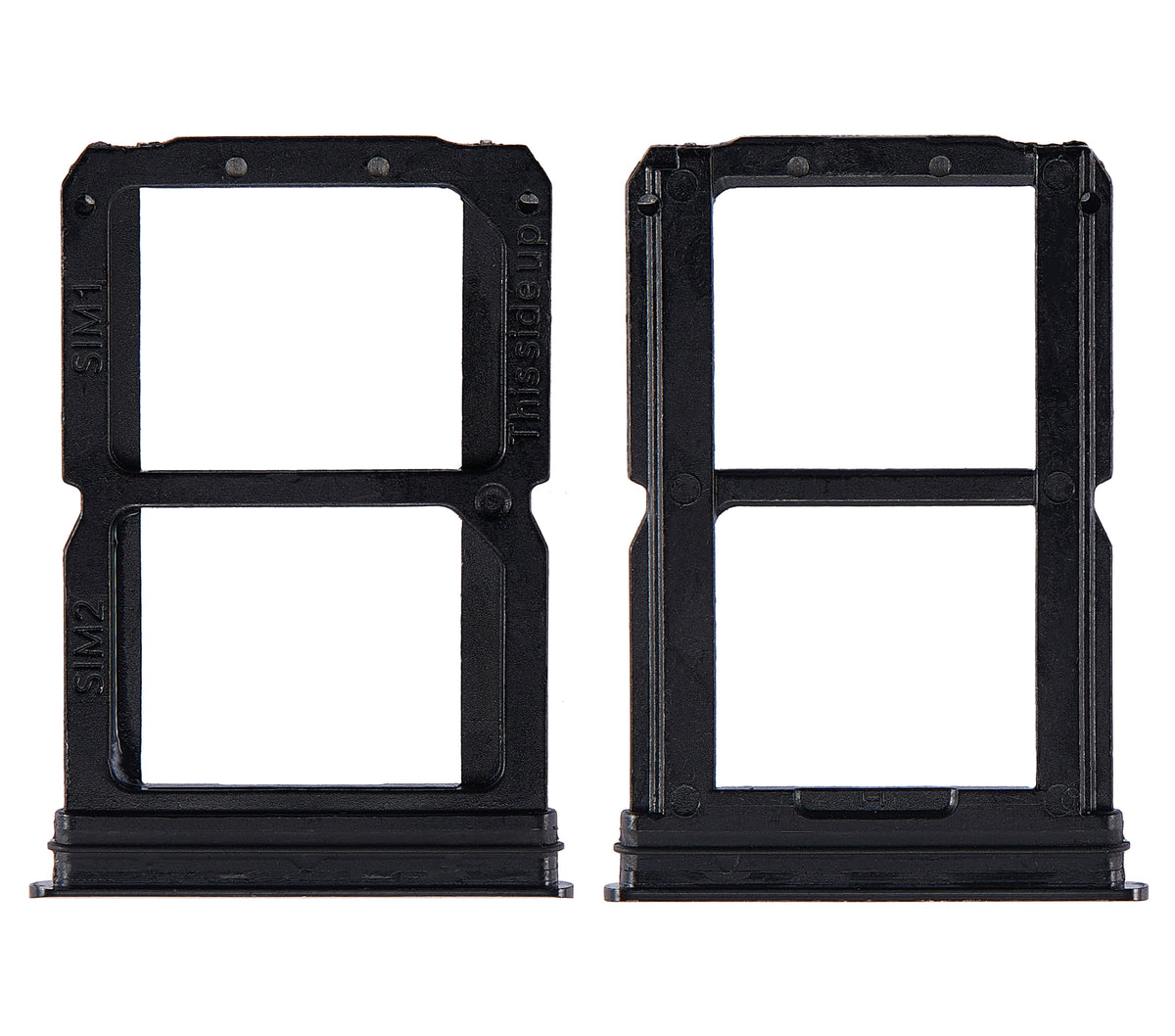 Replacement Dual Sim Card Tray Compatible For OnePlus 6T (A6010 / A6013) (Mirror Black)