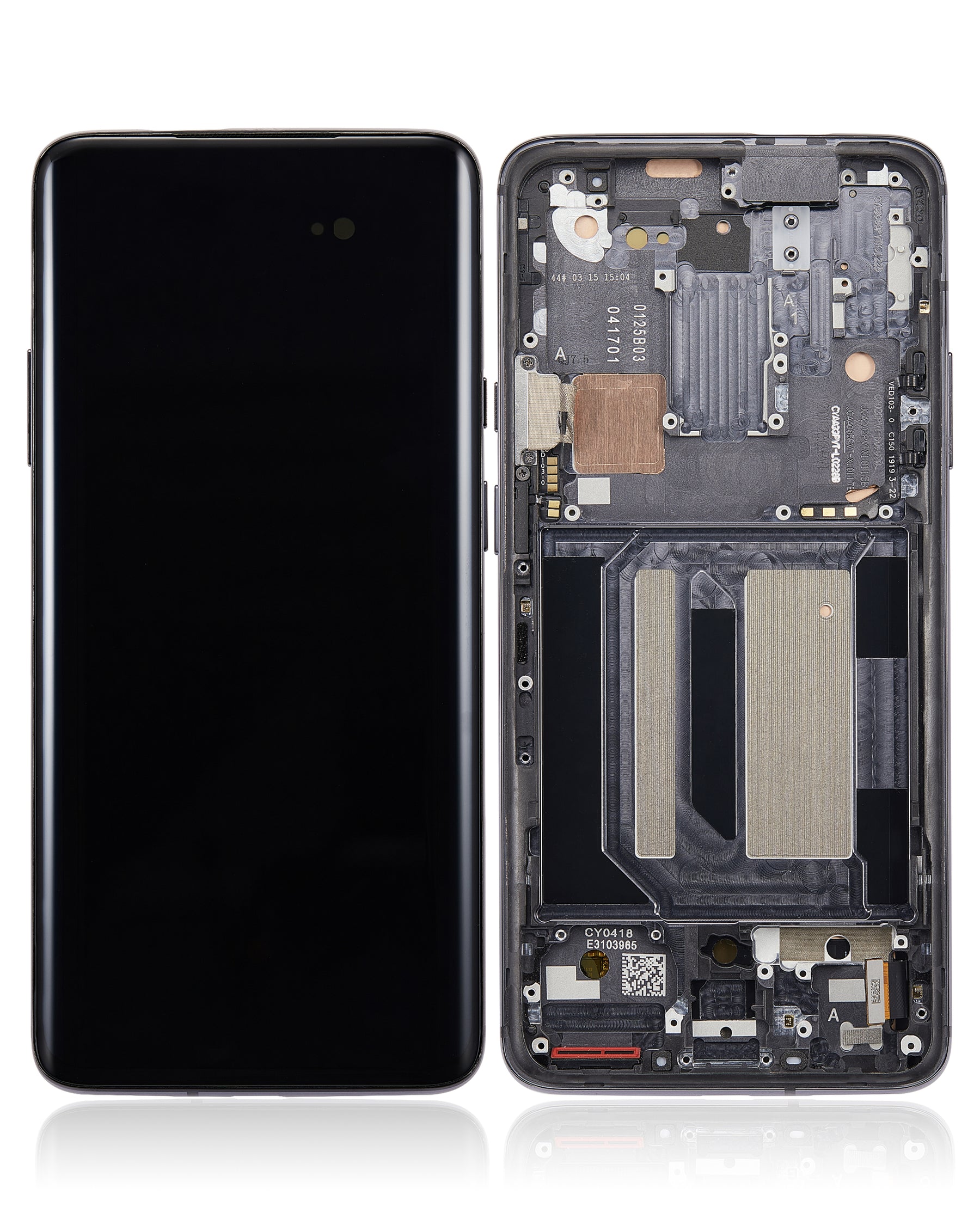 Replacement OLED Assembly With Frame Compatible For OnePlus 7 Pro (Refurbished) (Mirror Gray)