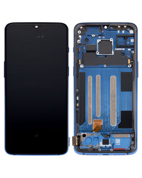 OLED Assembly With Frame Compatible For OnePlus 7 Replacement (Refurbished) (Mirror Blue)