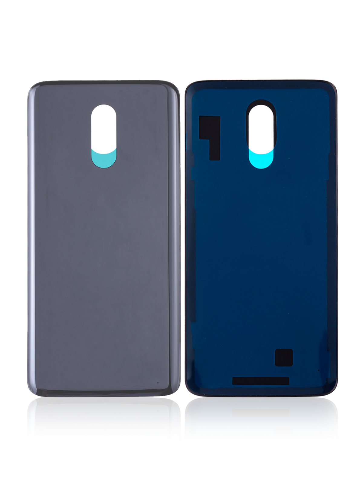 Replacement Back cover Glass Compatible For OnePlus 7 (Mirror Gray)