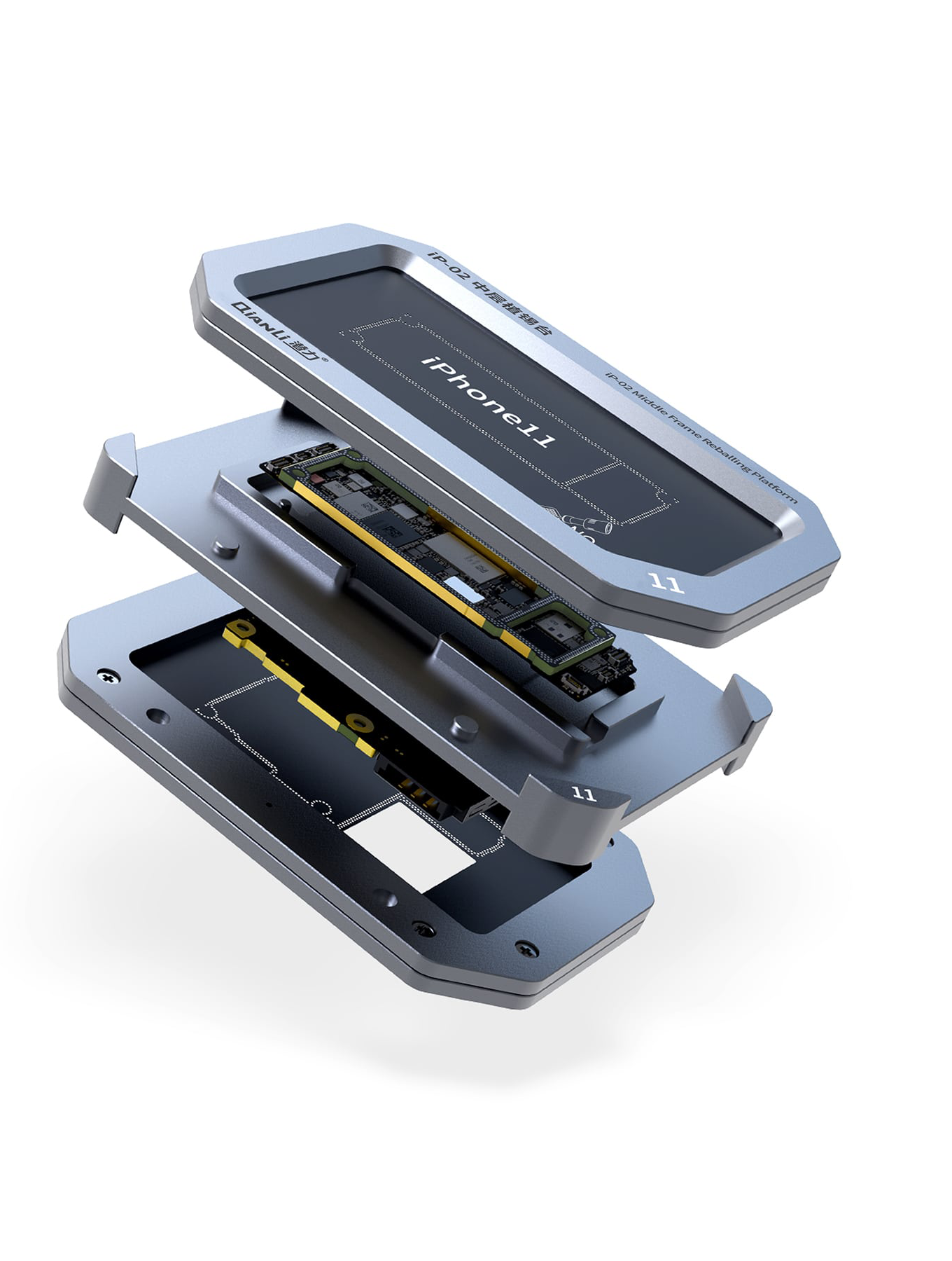 Metal Middle Frame Reballing Platform (IP-02) For iPhone 11 / 11 Pro / 11 Pro Max (Qianli)