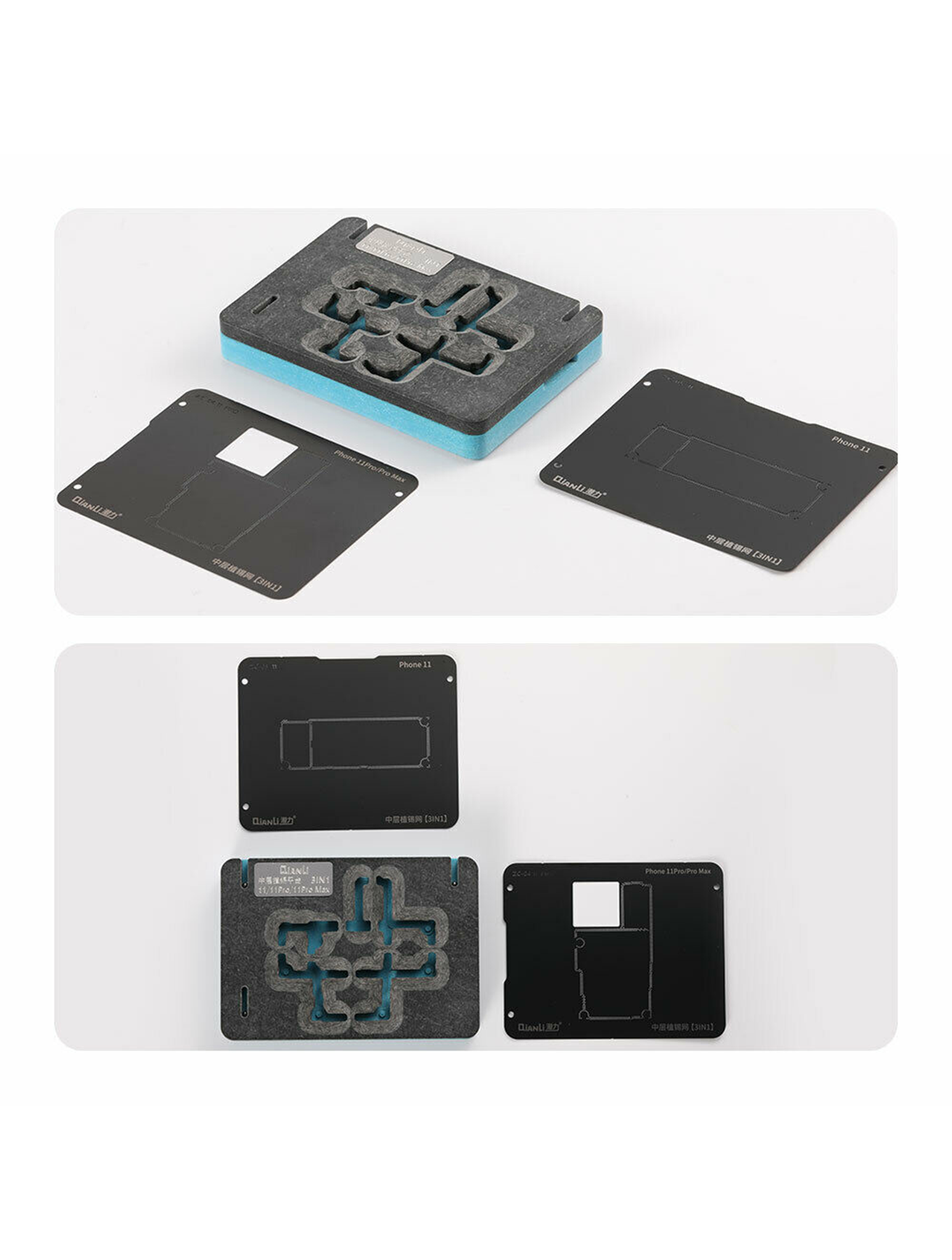 Middle Frame 3 in 1 Reballing Platform With Stencils Station For iPhone 11 / 11 Pro / 11 Pro Max (Qianli)