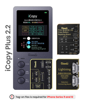 iCopy Plus 2.2+ True Tone / Battery Data / Vibrator / EEPROM Programmer / MFI Tester (True Tone Up To 11 Pro Max and Battery Up To 13 Pro Max) (Qianli)