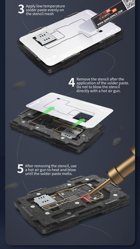4 in 1 Middle Frame Reballing Platform (Without Cover) Compatible For iPhone 13 / 13 Mini / 13 Pro / 13 Pro Max (Qianli)