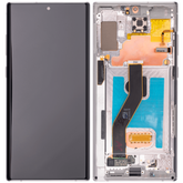 Replacement OLED Assembly With Frame Compatible For Samsung Galaxy Note 10 Plus / 5G (Vemake) (Aura Glow / Silver)