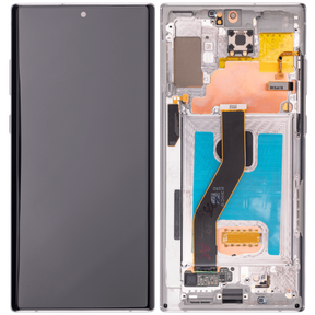 Replacement OLED Assembly With Frame Compatible For Samsung Galaxy Note 10 Plus / 5G (Vemake) (Aura Glow / Silver)