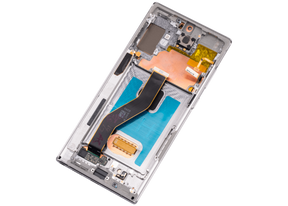 Replacement OLED Assembly With Frame Compatible For Samsung Galaxy Note 10 Plus / 5G (Vemake) (Aura Glow / Silver)